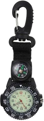 Sports Pocket Watch: Multifunction Clip-on Watch with Compass, Nylon Strap, Ideal for Hiking, Backpacking, Outdoor Activities