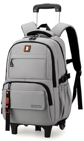 Armbq Rolling Backpack for Boys Kids with Wheels Trolley School Bag for Teens Elementary Wheeled Backpack