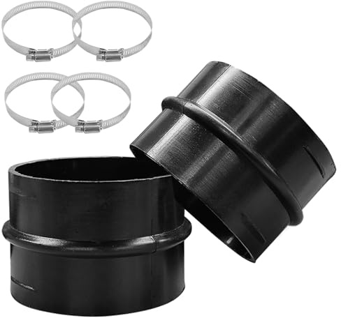 2PCS Connettore per tubo tondo da 75 mm con 4 fascette in acciaio inox per collegamento tubo riscaldamento Connettore Tubo Di Ventilazione Tubo Connettore Per Riscaldatore Eber-spacher We-bas-to