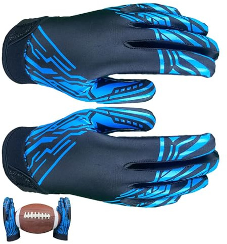 Shurzzesj Gants de football pour garçons, Gants de récepteur pour garçons Football - 1 paire de gants avec poignée en silicone pour le pied | Gants de football Gants pour améliorer les performances