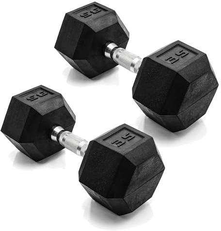 CAP skivstång 15,9 kg par belagda hexhantelvikt