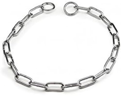 PET'S MARKET Strangolo Anti-Dampf-Halsband, Chrom, für Hunde, groß, mittelgroß, klein, verchromtes Eisen, robust, korrosionsbeständig, für Training, glatte Oberfläche (70 cm)