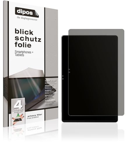 dipos Blickschutzfolie für Samsung Galaxy Tab S10 Plus | Displayschutz matt mit 4-Wege Sichtschutz-Effekt, Privacy Filter, passt perfekt, kratzfest, blasenfrei, selbstklebend