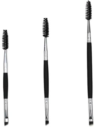 TOVINANNA 3 Pièces pinceau de beauté pour les sourcils makeup brushes pinceaux sourcils eyebrow brush brosse cils brosse à sourcils professionnelle brosse à sourcils pour femme Bambou Black