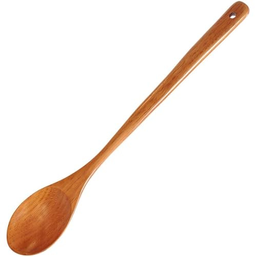 16.5 Inch Wooden Cooking Spoons, Long Handled Wooden Spoons for Cooking, Stirring, Mixing.