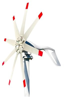 KONGMM Aerogenerador, Turbina aeroneradora Horizontal de 3000W, 3KW, 12V, 24V, 48V, alternador, Molino de Viento de energía Libre for Granja doméstica(12V)