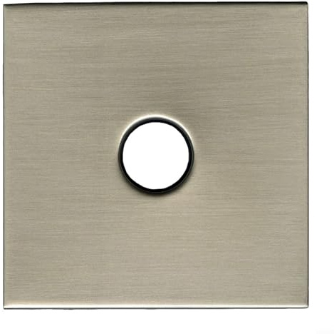 Zeroupshop Flangia decorativa per bagno e doccia, diametro 8,9 cm, in acciaio inox, grande accessorio per vasca da bagno, facile da installare, design senza manutenzione (spazzolato)