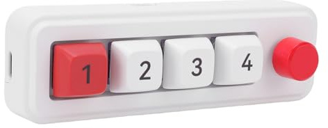 YUEHISY Keys Keypad, Teclado de Juegos Mecánicos Macro con una Mano, Teclado Programable de Intercambio en Caliente con RGB, para Trabajar en Juego (White)