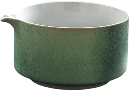 HouseVibe Bol à matcha en céramique fabriqué à la main avec bec verseur traditionnel en porcelaine pour la préparation du thé - Cyan - 600 ml