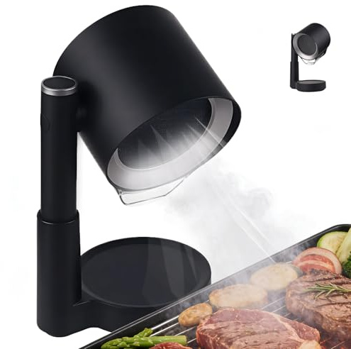 Portable Range Hood 2026 Upgrade, 3 Speed Low Noise Desktop Exhaust Fan, Detachable Aluminum Grease Filter & Oil Cup, Telescoping Compact Ductless Vent for Indoor Outdoor BBQ Hot Pot RV Cooking