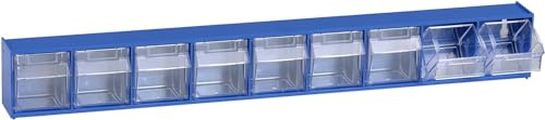 hünersdorff Klarsichtbehälter / Aufbewahrungsbox / Riegel für ein optimales MultiStore-Lagersystem im Baukastenprinzip aus hochschlagfestem Kunststoff (PS), Nr. 9, Blau