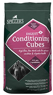 SPILLERS Digest+ Conditioning Horse Feed Cubes 20KG – High Calorie Horse Feed to Build Condition and Support Digestive Health