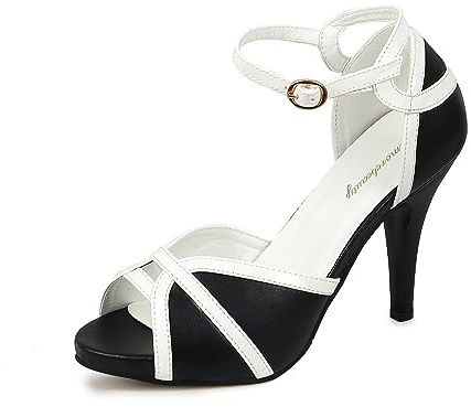 getmorebeauty Strappy High Heels for Women Peep Toe Heeled Sandals Party Wedding Pumps