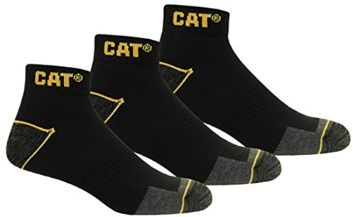 CAT Caterpillar 12 Paar kurze Arbeitssocken in Sneakerform/Arbeitssneaker, Schwarz,Blau, Grau in 39-42/43-46,