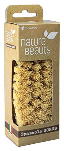 Cepillo exfoliante. Efecto scrub. Cepillo de cuerpo. Cerdas naturales de tampico. Excelente para las imperfecciones, celulitis y retención de líquidos. Mejora la circulación. 15,5 cm x 6 cm x 4,5 cm