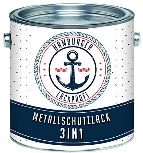 Barniz protector de metal (3 in1 seda negro mate gris RAL 7021 gris metal color de protección de 3 en 1 Imprimación anticorrosión y Deck Pintura En Un metal barniz metal color Gris