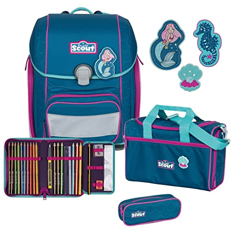 Scout Genius Schulranzen Set 4-tlg. Mermaid
