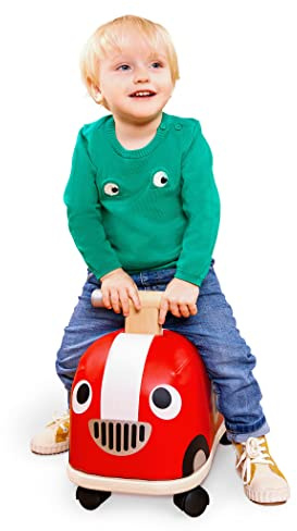 Battat – Rollender Rennwagen – Rutscherfahrzeug Rennwagen – Aktivspielzeug für Kleinkinder, Kinder – Weich und robust – 18 Monate +