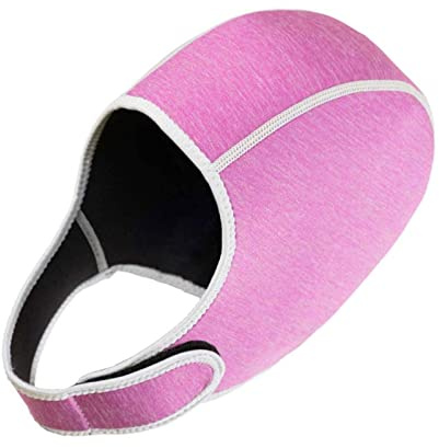 MYSUNBAR Bonnet de bain en néoprène avec mentonnière et sangle de mentonnière Bonnet de natation thermique avec tête de mentonnière Bonnet de plongée extensible Pour la plongée avec tuba, la