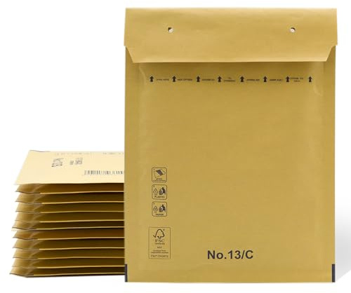 Padded Envelopes, Bubble Mailers, Kraft Bubble Padded Envelopes with Self-Seal Seal, Clothing Shipping Bags, Kraft Padded Envelopes - SIDI (180x260mm, 5 pcs)