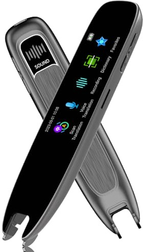 Übersetzungs-Scanstift, Schwarzer Scan-Reader-Stift, Wörterbuch-Stift-Scannen, Intelligentes Scanner-Übersetzergerät für Sprachlerner, Lesen von Geschäftsreisen