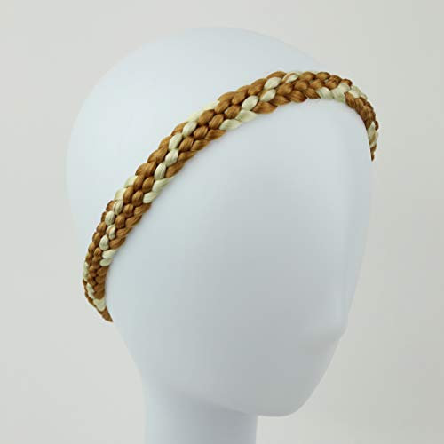 CAISHA Zopf Haarteil Haarband Stirnband Haarschmuck Geflochten Blond Mix HZ12