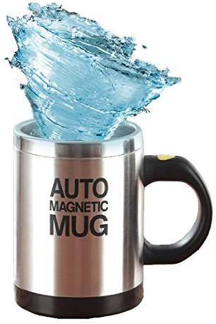 Mengshen Tazza Automescolante/Caffe Cup/Automatica Magnetica Mug Miscelazione in acciaio inossidabile elettrico per il trasporto di mattoni per viaggiare mattina Ufficio, MS-A004M Black