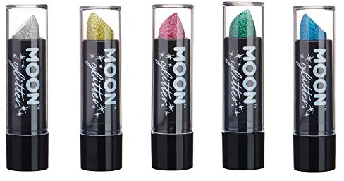 Holographischer Glitzer Lippenstifr von Moon Glitter - 5gr - Set mit 5 Farben
