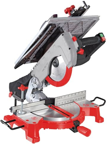 Valex TLS250B Troncatrice con Funzione Banco Sega, 1800W, Lama Ø250mm, Estensioni e Squadre inclusi