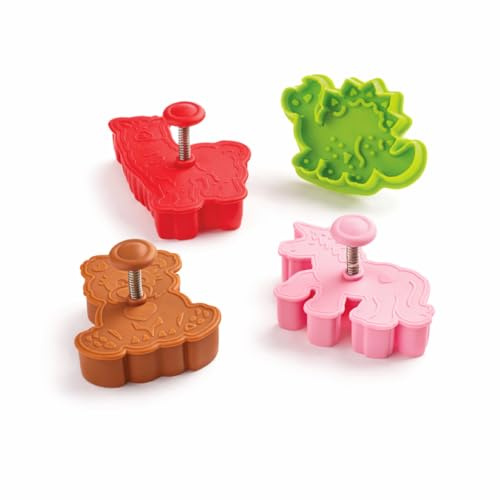 Mrs.Anderson's Baking Mrs. Anderson’s Baking Animal Cookie Cutters, BPA Free, Set of 4, One Size, Red, Brown, Pink Green