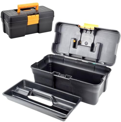 Werkzeugkoffer leer klein Werkzeugkasten Werkzeugkiste Werkzeugkästen Kunststoff Angel Box Kiste Haushalt Tool Box Set 34 x 18 x 15 cm
