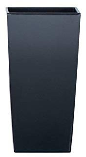 Prosperplast Maceta alta 16,3 L Urbi Square de plástico CON depósito en color Antracita, 55 (alto) (ancho) x 29,5 (profundo) cms, 55 cm