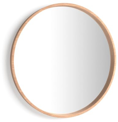 MOBILI FIVER, Olivia runder Spiegel, 82 cm Durchmesser, rustikale Eiche, Made In Italy