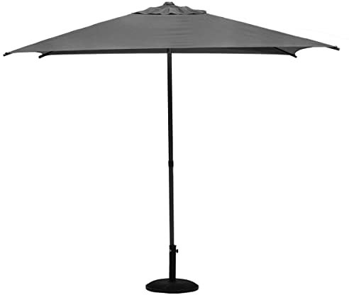 Hespéride - Parasol Droit Soya Ardoise - 2,5x2,5m - Haute Protection UV, Toile Amovible Déperlante et Orientable - Structure Acier Traité Antirouille