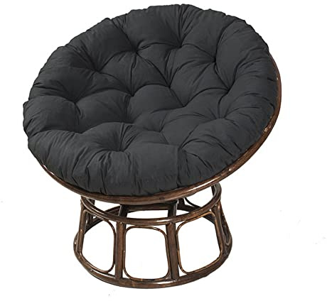 Morbuy Papasansessel Kissen Sitzauflage, Rundes Dicke Stuhlkissen Bequem & Weich Sitzkissen Hängesessel für Indoor Outdoor Garten Stuhlauflage (70x70CM,Schwarz)