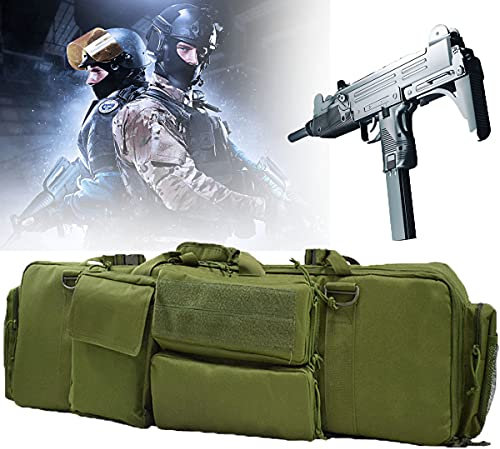 Gewehrkoffer Doppelter langer weicher Gewehrkoffer, taktische Karabiner-Gewehrtasche für den Außenbereich, Pistolentasche und Multifunktions-Waffenkoffer, abschließbarer Reißverschluss, einfach zu tra