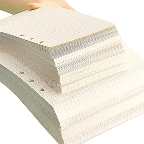 A6-Nachfüllblockpapier, 480 Seiten/240 Blatt, 6 gestanzte Löcher, Einlage, liniertes Papier, Terminplaner-Einlagen, Nachfüllungen für Notizen, Meetings, Reiseaufzeichnungen (gepunktet)