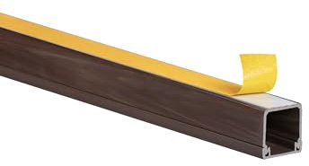 KOMIB Hochwertige Kabelkanäle KKS2020BR / Kabelkanal 20 x 20 x 1000mm selbstklebend Braun 10 Meter - 10 x 1m (10 Stück) Elektroinstallation/Kabelmanagement Diverse Fraben - VDE / KKS2020BR1-10M