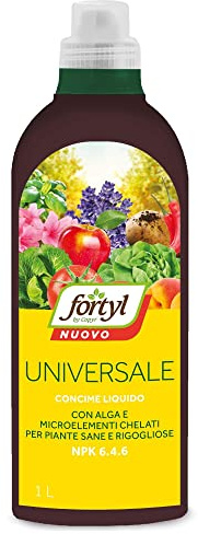 Copyr | Fortyl universale da 1 lt. Concime liquido con alga e microelementi chelati per piante sane e rigogliose NPK 6.4.6.