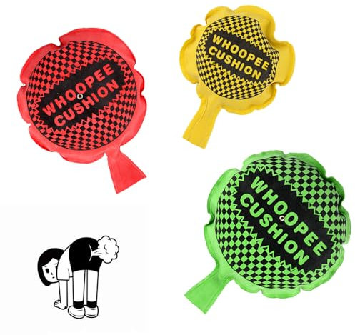 YANGUN 3 Pièces Coussins Whoopie, Coussin Peteur, Jouet Coussin Péteur, Un Coussin Peteur Autogonflant, Les Farces pour Adultes et Le Plaisir(3 Tailles et Couleurs)