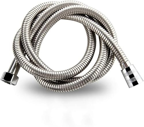 Duschschlauch, angeschlossener Duschschlauch, Duschschlauch, hochwertiges Edelstahl-Badewannen-Handbrauserohr, flexible, explosionsgeschützte Rohre, 1,5 m/2 m/3 m Duschrohr (Farbe: Chrom, Größe: P001