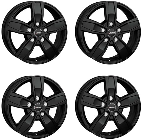 4x AUTEC Felgen Alufelgen QUANTRO 7.5x18 ET66 5x118 Schwarz matt kompatibel mit Fiat Ducato