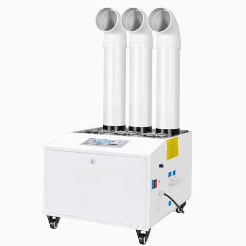 Humidificador agrícola industrial ultrasónico automático de 28000 ml/h, salida de niebla fría, humedad ajustable, humidificador comercial de acero inoxidable para fábrica, taller, almacén, invernadero