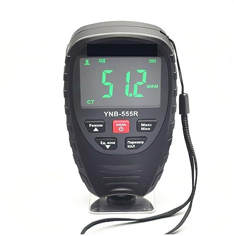 Jauge d'épaisseur de peinture, YNB-555/YNB-555R Compteur d'épaisseur de film Jauge d'épaisseur de peinture galvanisée for voiture Jauge d'épaisseur de revêtement, pour une lisibilité améliorée(YNB-55