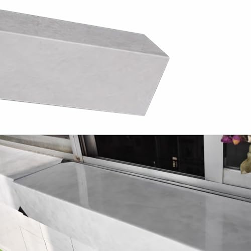UrbanUp Window Sill Cover White Mirror Window Sill Nosing Cover, Acrylic Non-Rust Windowsill Protector, Interior House Window Sill Cover Finish for Hotel/Schools(120x12cm/47.2x4.7in)