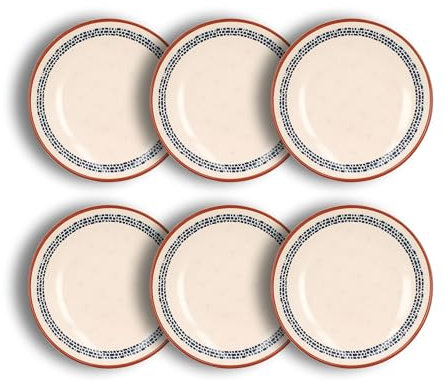 NOVASTYL 2614791 - Juego de 6 platos hondos amatxi 21 cm en loza blanca