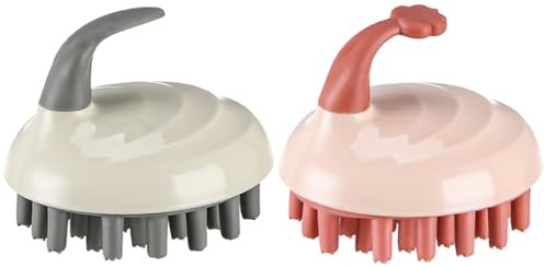 Healeved 2 Stück-pack Kopfhaut Massagebürste für Babys und Kinder Weicher Silikonkopf Sanfte Massage Tiefenreinigung Badewanne Geburtstagsgeschenk