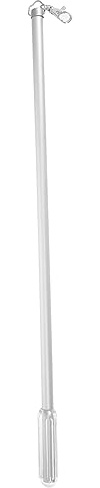 GALPADA Gardinenzugstange aus Aluminiumlegierung 50cm Silber mit Kunststoffgriff Einfache Bedienung Langlebige Gardinenstange für Manuelles Vorhangziehen