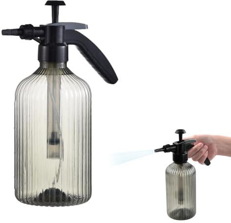 Garden Pressure Sprayer, Plant Mister Spray Bottle Rotating Nozzle, Plant Watering Can Sealed Leakproof, Suitable For Garden Spray And Home Cleaning, Handheld Thickened Design, 1.2 Liters, Grey