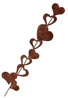 Weather Resistant Metal Heart Stake Garden Decorative Ground Stake With Rusty Charm Lookings For Outdoor Yard Landscape Decorative Heart Soil Stake